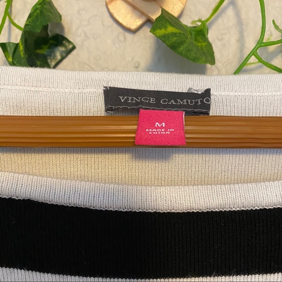 Vince Camuto Striped Short Sleeve Sweater - Picture 3 of 5